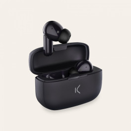 Ksix Auriculares Inalámbricos - Bluetooth 5.0 - Autonomía Hasta 20 Horas - Negro