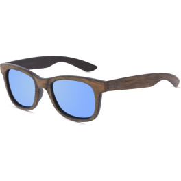 Ocean Sunglasses Gafas De Sol Shark Montura Color Madera Con Lentes Azul Espejo
