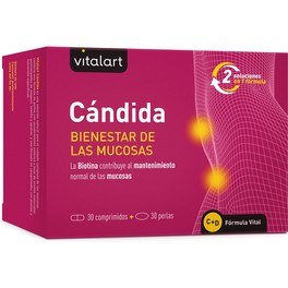 Vitalart Candida 30 Comp + 30 Perlas - Coadyuvante en el tratamiento de la candidiasis