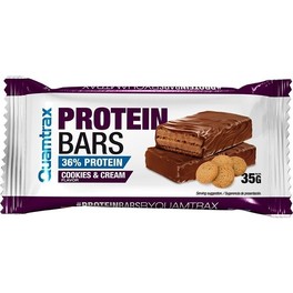 Quamtrax Protein Bars 1 bar x 35 gr - With Creatine Monohydrate and 36% Protein - Perfect to Take After Your Workouts