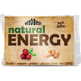 Vitobest Natural Energy 20x40 Gr - Barritas Energéticas con Frutas y Frutos Secos