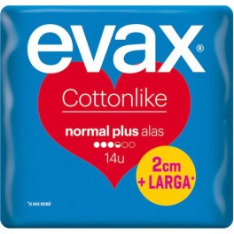 Evax Cottonlike Comprime Normal Wings Plus 14 Unità Unisex