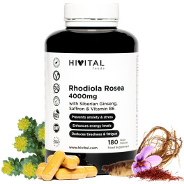 Hivital Rhodiola Rosea 4000 Mg. 180 Cápsulas Veganas Para 6 Meses