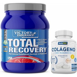 Pack Victory Endurance Total Recovery 1250g + BulePRO Colageno con Magnesio 180 comp