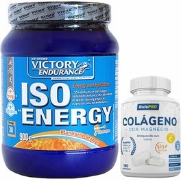 Pack Victory Endurance Iso Energy 900g + BulePRO Collagène avec Magnésium 180 comprimés
