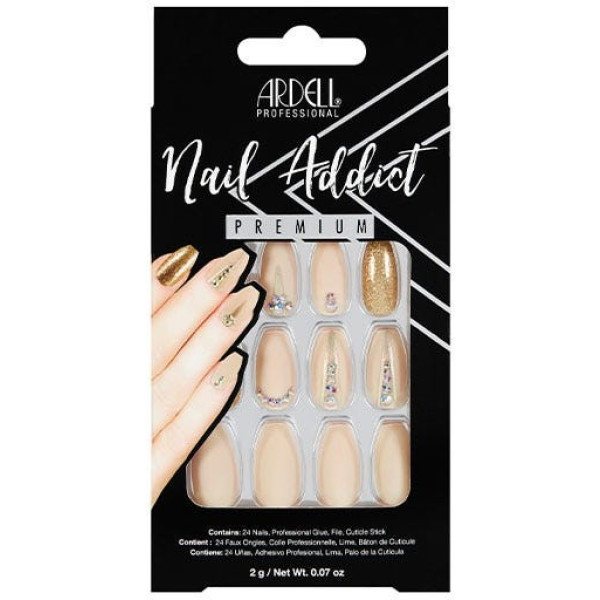 Ardell Nail Addict Nude Jeweled 1 U