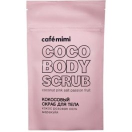 Cafe Mimi Scrub per il corpo al cocco, sale rosa e frutto della passione