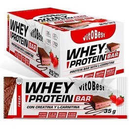 Barre de protéines de lactosérum VitOBest 25 barres x 35 gr