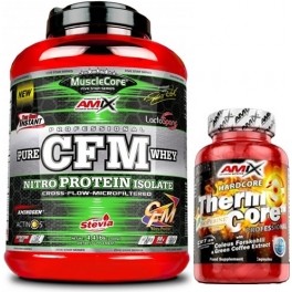 GESCHENKPAKET Amix MuscleCore CFM Nitro Protein Isolat 2 kg + ThermoCore 30 Kapseln