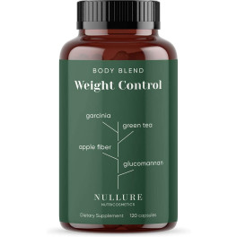 Nullure Garcinia Complex + Té Verde + Glucomanano + Cromo 120 Caps - Controlar el Peso y Mejorar la Digestión
