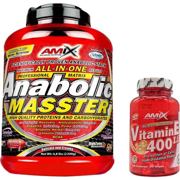 Pack REGALO Amix Anabolic Masster 2,2 kg + Vitamin E 30 Caps