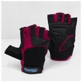 Quamtrax Handschoenen Leer Zwart - Roze