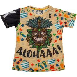 Kamuabu Camiseta Running Aloha Sandbeach - 90grs Poliester Ultra Ligero Y Fresco - Hombre