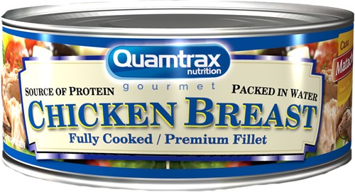 Quamtrax Chicken Breast - Pechuga de Pollo al Natrual 155 gr Quamtrax Chicken Breast - Pechuga de Pollo al Natrual 155 gr
