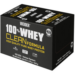 Weider 100% Whey Clean Protein Variado 18 Sobres X 30 Gr