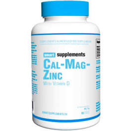 Smart Supplements Calcio Magnesio Zinc Con Vitamina D - 90 Cápsulas -