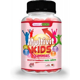 Healthy Fusion Multivit Kids 60 gominolas sin azúcar - Multivitaminico para niños. Fortalece sus defensas y aporta energía y vitalidad