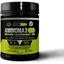 Healthy Fusion Aminomax 30 tomas - Aminoácidos BCAA 100% puros, con Glutaminas y Vitamina B6