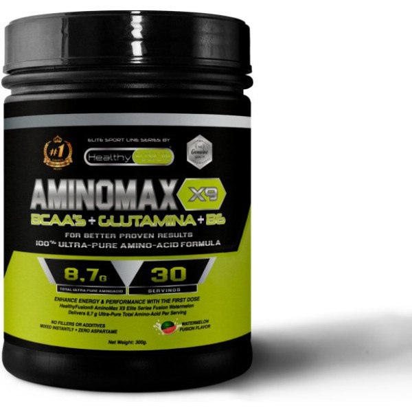 Healthy Fusion Aminomax 30 tomas - Aminoácidos BCAA 100% puros, con Glutaminas y Vitamina B6