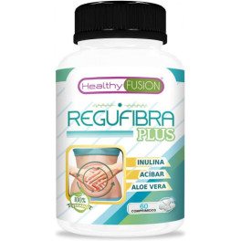 Healthy Fusion Regufibra 60 Caps - Prebiótico para mejorar la Digestión y el Tránsito Intestinal. Con Aloe Vera e Inulina