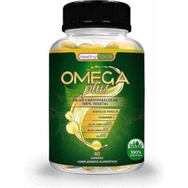 Healthy Fusion Omega Plus 40 gummies - Omega 3 6 9 de Aceite de Perilla de Origen vegetal. Producto Vegano