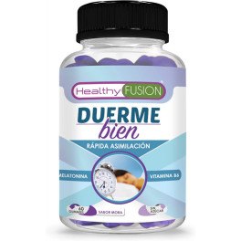 Healthy Fusion DuermeBien 60 gummies - Melatonina pura con Vitamina B6 para Conciliar un Sueño Reparador y Duradero