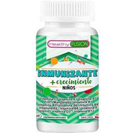 Healthy Fusion Inmunizante Niños 60 comprimidos masticables - Complejo Multivitamínico para niños y niñas. Vitaminas + Minerales