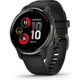 Garmin Venu 2 Plus Color Pizarra Con Caja Y Correa De Silicona Negra