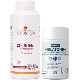 Pack Ana Maria LaJusticia Colágeno con Magnesio 450 comp + BulePRO Melatonina 60 Comp + Vitamina B6