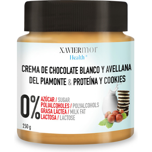 Xavier Mor Crema Proteica Chocolate Blanco Y Cookies Sin Azúcar Sin Polialcoholes Vegana