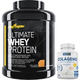 Pack BigMan Ultimate Whey Protein 2 kg + BulePRO Collagène avec Magnésium 180 comprimés