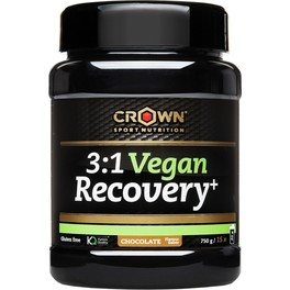 Crown Sport Nutrition 3:1 Vegan Recovery+ 750 g -  Recuperador Muscular Vegano Para Deportes De Resistencia. Sin Alérgenos