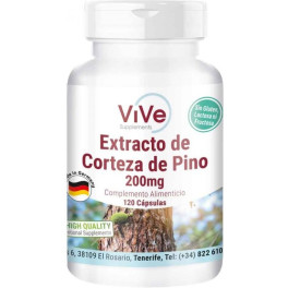 Vive Supplements Extracto De Corteza De Pino 100mg - 120 Caps - Energizante Natural