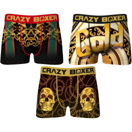 Crazy Boxer Pack 3 Calzoncillos Oro Para Hombre