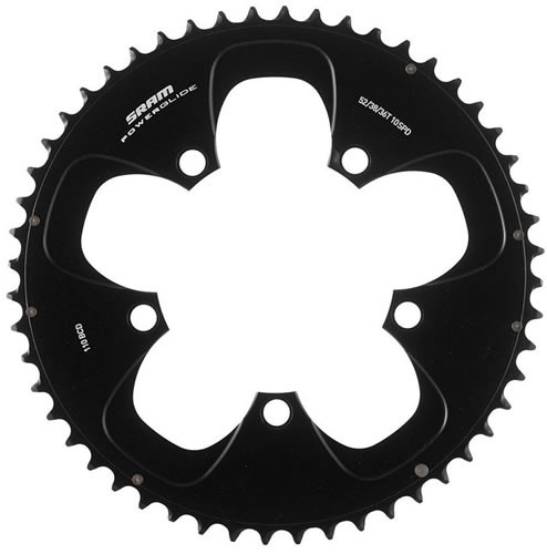 Sram Plato Road Rojo52 Dientes 10V Negro 110 Bcd Sram Plato Road Rojo52 Dientes 10V Negro 110 Bcd