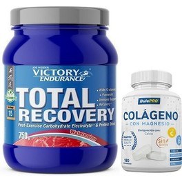 Pack Victory Endurance Total Recovery 750g + BulePRO Collagen mit Magnesium 180 Tabletten