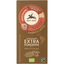 Alce Nero Tableta De Chocolate Negro 80% Con Pepitas De Cacao