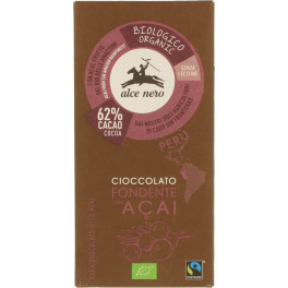 Alce Nero Tableta De Chocolate Negro Con Açai