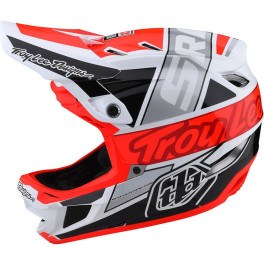 Troy Lee Designs D4 Composite Helmet Team Sram White/red L - Casco Ciclismo