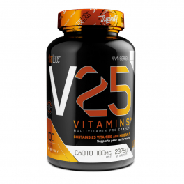 Starlabs Nutrition Multivitaminico V25 Vitamins+ 100 Tabs / Multivitamin Pro Complex - Complejo de vitaminas y minerales con coenzima Q10 y luteina