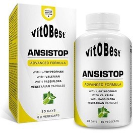 VitOBest AnsiStop 60 VegeCaps - Natural Formula Helps Relax and Sleep