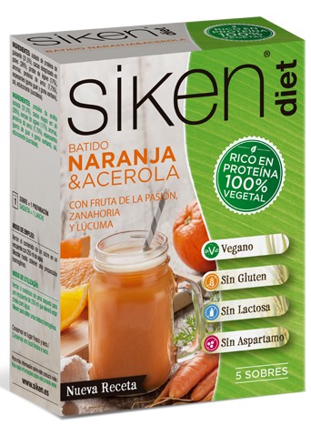 Siken Diet Batido de Naranja y Acerola 5 sobres x 20 gr Siken Diet Batido de Naranja y Acerola 5 sobres x 20 gr