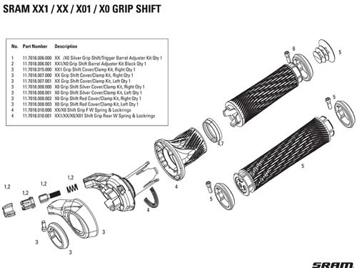 Sram Rec Tapa/Abrazad. Gripshift Xx1 Sram Rec Tapa/Abrazad. Gripshift Xx1