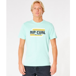 Rip Curl Camiseta Surf Revival Yeh Mumma Tee Washed Aqua