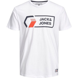 Jack & Jones Camiseta Jcologan Tee Ss Crew Noos  Blanco