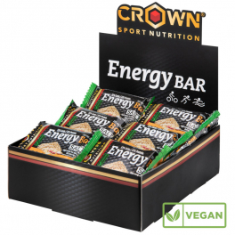 Crown Sport Nutrition Energy Vegan Bar 12 X 60 G. Barrita De Avena Energética Vegana Y Ligeramente Salada Sin Cobertura