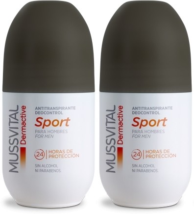 Pack Mussvital Dermactive Desodorante Roll On Sport Hombre 2 botes x 75 ml Pack Mussvital Dermactive Desodorante Roll On Sport Hombre 2 botes x 75 ml