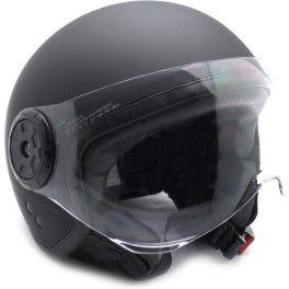 Gran Scooter Accesories Casco Moto Jet (con Gafas Protectoras Homologado Forro Agradable Y Extraíble) - Negro