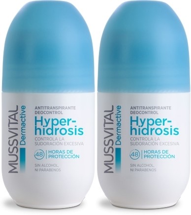 Pack Mussvital Dermactive Desodorante Roll On Hyperhidrosis 2 botes x 75 ml Pack Mussvital Dermactive Desodorante Roll On Hyperhidrosis 2 botes x 75 ml