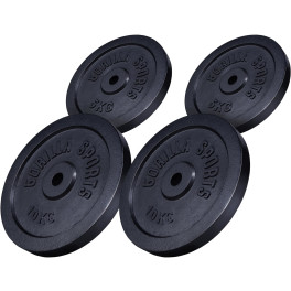 Gorilla Sports 2x10 Kg 2x5 Kg Juego De Discos De Pesas De Hierro Macizo